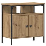 vidaXL Ensemble de meubles de salle de bain 3 pièces en chêne artisanal en bois d'ingénierie