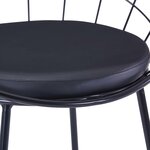 vidaXL Chaises à manger similicuir lot de 6 noir acier