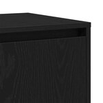 vidaXL Buffet en chêne noir Chêne noir Placage en bois 135 x 41 x 75 cm