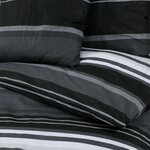 vidaXL Ensemble de housse de couette noir et blanc 140x200 cm Coton