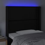 vidaXL Tête de lit à LED Noir 103x16x118/128 cm Similicuir