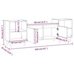 vidaXL Meuble TV Chêne fumé 160x35x55 cm Bois d'ingénierie