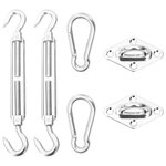 vidaXL Kit de montage de voile d'ombrage 6 Pièces Acier inoxydable