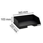 Corbeille À Courrier Combo Maxi À L'italienne Ecoblack - Noir - X 4 - Exacompta