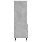 vidaXL Buffet haut Gris béton 40x36x110 cm Bois d'ingénierie