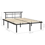 vidaXL Cadre de lit sans matelas noir métal 160x200 cm
