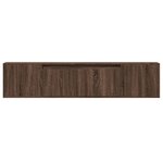 vidaXL Meuble TV mural avec LED chêne marron 180x31x39 5 cm