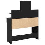 vidaXL Coiffeuse avec LED noir 100x40x130 cm