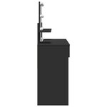 vidaXL Coiffeuse avec LED noir 100x40x130 cm