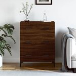 vidaXL Buffet chêne marron 69 5x34x90 cm bois d'ingénierie