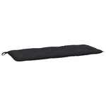 vidaXL Coussins de banc jardin lot de 2 noir 120x50x7 cm tissu Oxford