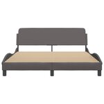 vidaXL Cadre de lit avec tête de lit Gris 160x200 cm Similicuir