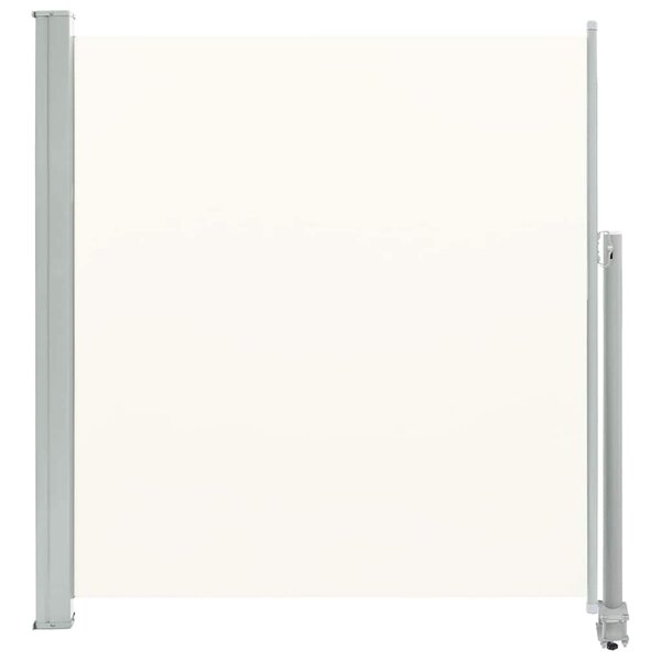 vidaXL Auvent latéral rétractable de patio 140 x 300 cm Blanc cassé