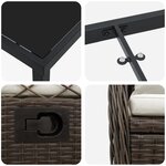 vidaXL 5 Pièces Set de Dîner de Jardin en Poly Rattan Marron