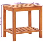 vidaXL Table d'appoint Bois d'acacia massif 45 x 33 x 45 cm