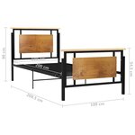 vidaXL Cadre de lit sans matelas métal 100x200 cm