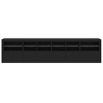 vidaXL Buffet avec lumières LED noir 283x37x67 cm