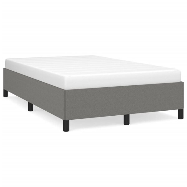 vidaXL Cadre de lit sans matelas gris foncé 120x200 cm tissu