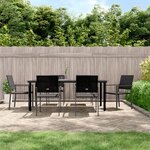 vidaXL Ensemble à manger de jardin 7 Pièces résine tressée acier