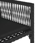 vidaXL Chaises de jardin lot de 4 avec coussins noir résine tressée