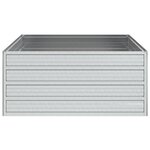 vidaXL Lit surélevé de jardin 100x100x45 cm Acier galvanisé Argenté