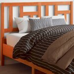 vidaXL Tête de lit cire marron 135 cm bois massif de pin