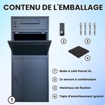 Boîte aux lettres avec compartiment séparé - ParcelXL - Antivol - Boîte à colis autonome