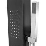 vidaXL Système de panneau de douche Aluminium Mat Noir