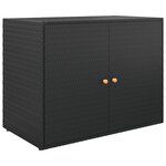 vidaXL Armoire de rangement jardin Noir 100x55 5x80 cm Résine tressée