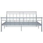 vidaXL Cadre de lit Gris Métal 180x200 cm