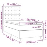 vidaXL Sommier à lattes de lit avec matelas Noir 90x200 cm Similicuir