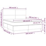 vidaXL Sommier à lattes de lit avec matelas Marron foncé 160x200 cm