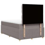 vidaXL Sommier à lattes de lit avec matelas Taupe 120x200 cm Tissu