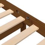 vidaXL Cadre de lit sans matelas marron miel bois massif 200x200 cm