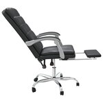 vidaXL Fauteuil inclinable de bureau Noir Similicuir