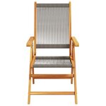 vidaXL Chaises inclinables de jardin lot de 6 gris bois massif acacia