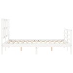 vidaXL Cadre de lit sans matelas blanc 140x200 cm bois massif