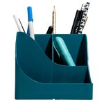 Pot À Crayons Pen Wave Neo Deco - Bleu Canard - X 4 - Exacompta