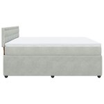 vidaXL Sommier à lattes de lit et matelas Gris clair 200x200cm Velours