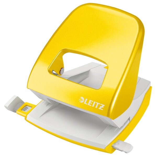Perforateur 2 trous de bureau WOW, 3 mm/30 feuilles, Jaune métallisé