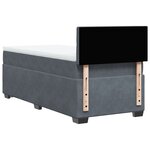 vidaXL Sommier à lattes de lit et matelas Gris foncé 90x200 cm Velours