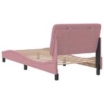 vidaXL Cadre de lit sans matelas rose 90x200 cm velours