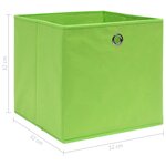 vidaXL Boîtes de rangement 10 Pièces Vert 32x32x32 cm Tissu