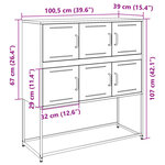 vidaXL Buffet blanc 100 5x39x107 cm acier laminé à froid