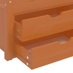 vidaXL Cadre de lit avec rangement sans matelas marron miel 90x200 cm