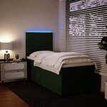 vidaXL Sommier à lattes de lit avec matelas Vert foncé 90x190 cm