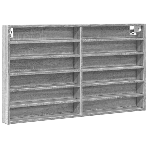 vidaXL Armoire à vitrine sonoma gris 100x8 5x58 cm bois d'ingénierie
