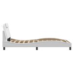vidaXL Cadre de lit avec LED sans matelas blanc 100x200 cm