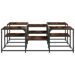 vidaXL Table basse chêne fumé 121x121x40 cm bois d'ingénierie