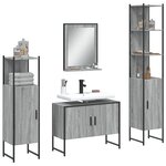vidaXL Ensemble d'armoires de salle de bain 4 Pièces sonoma gris